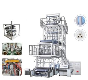 ABC-IBC 3 Layers Co-Extrusion Internal Bubble Cooling Haul-Off Rotary Film Blowing Machine