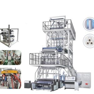 ABC-IBC 3 Layers Co-Extrusion Internal Bubble Cooling Haul-Off Rotary Film Blowing Machine